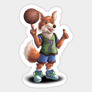 Fox basketball player Sticker
